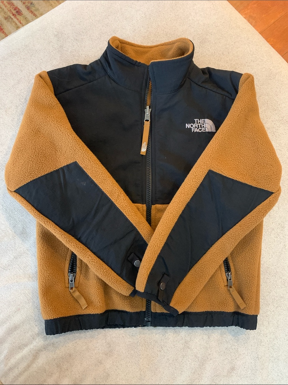 The North Face Youth Brown and Black Denali Fleece Jacket